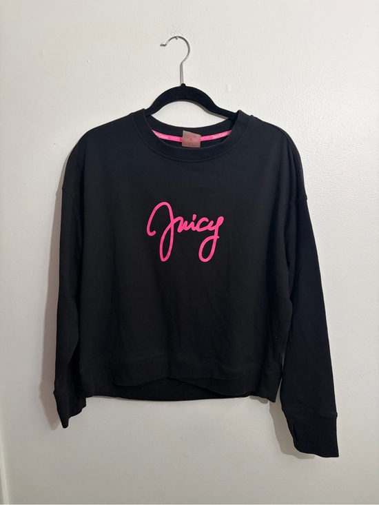 Juicy Couture Sweaters - Juicy Couture Black Sweatshirt with Pink Logo